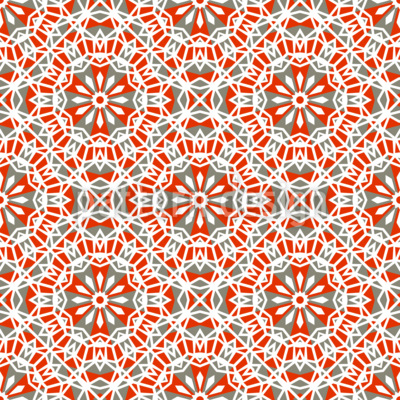 Adornos circulares de mosaico árabe Estampado Vectorial Sin Costura