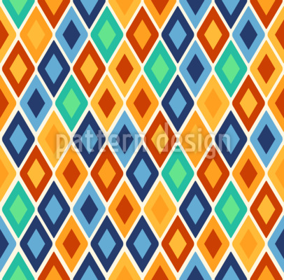 Arlequín de circo  Estampado Vectorial Sin Costura