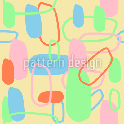 Orgánicos retro vibrantes Estampado Vectorial Sin Costura