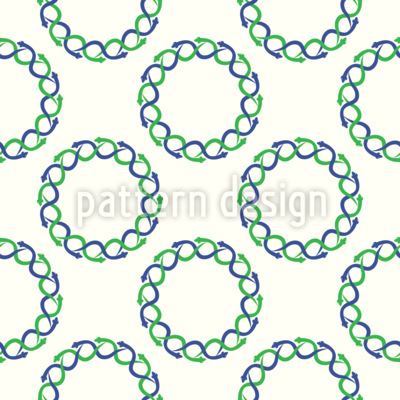 Círculos de serpientes Estampado Vectorial Sin Costura