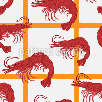 Crevettes japonaises  Motif Vectoriel Sans Couture