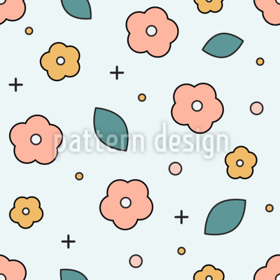 Doodle-Anhänger mit Blumenmuster Nahtloses Vektormuster