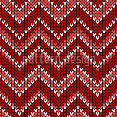 Gestrickter Chevron Nahtloses Vektormuster