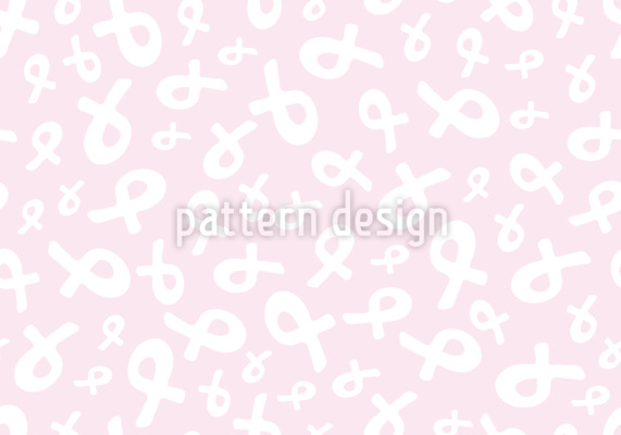 Brustkrebs-Aufklärungs-Schleife Nahtloses Vektormuster