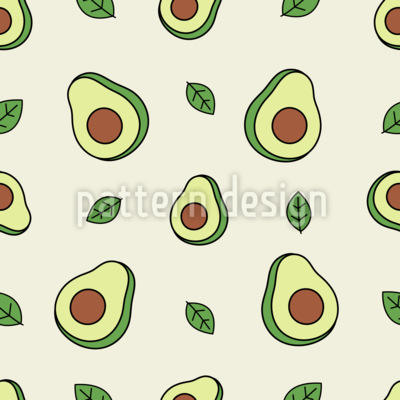 Aguacate Mood Estampado Vectorial Sin Costura