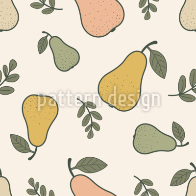 Armonía de pera Estampado Vectorial Sin Costura