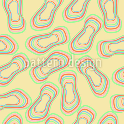 Retro psicodélico Estampado Vectorial Sin Costura