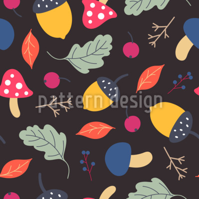 Delicias de otoño Estampado Vectorial Sin Costura