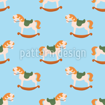 Lindos caballitos balancines Estampado Vectorial Sin Costura