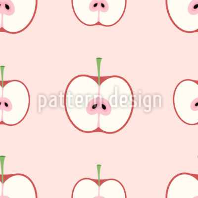 Manzana en rodajas Estampado Vectorial Sin Costura