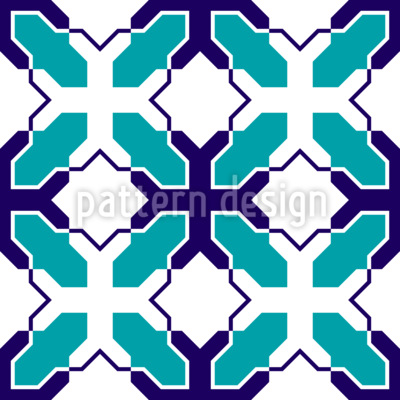 ターコイズスターフィールド シームレスなベクトルパターン設計