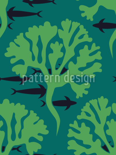 Escena marina Estampado Vectorial Sin Costura