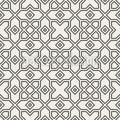 Telha cruzada oriental geométrica Design de padrão vetorial sem costura