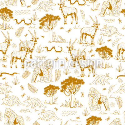 Animal Landscape Seamless Vector Pattern Design