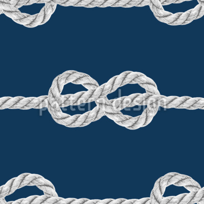 Retro Rope Knots Seamless Vector Pattern Design