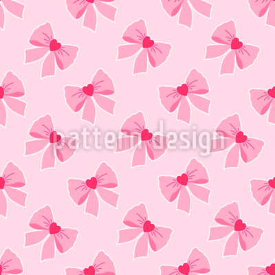 Festlicher Schleifen zum Valentinstag Nahtloses Vektormuster