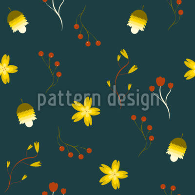 Naturaleza resplandeciente Estampado Vectorial Sin Costura