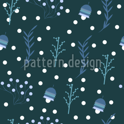 &Uuml;berirdische Winternatur Nahtloses Vektormuster