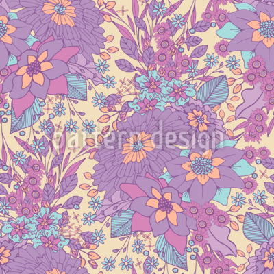 إكليل الزهور تصميم نمط ناقلات سلس