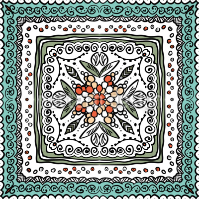 K&uuml;nstlerische Fliese Nahtloses Vektormuster