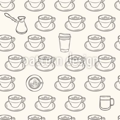 Vintage-Kaffeedesign Nahtloses Vektormuster