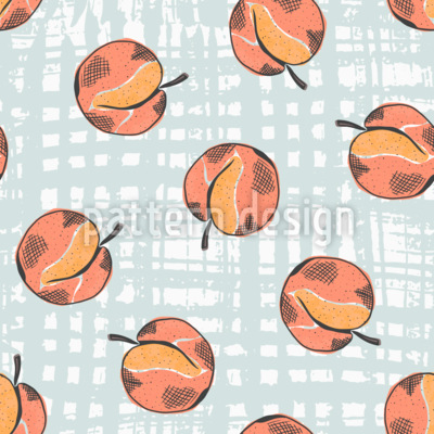 Duraznos frescos Estampado Vectorial Sin Costura