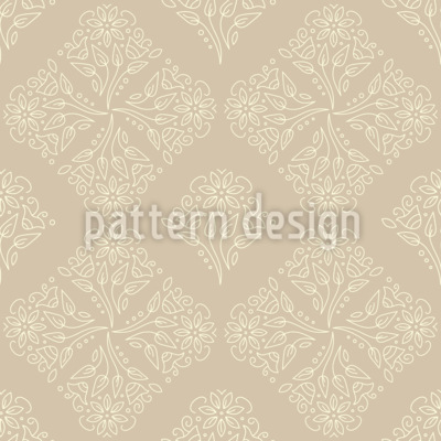 Delicado damasco floral Estampado Vectorial Sin Costura