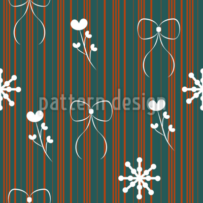 Vintage-Kokette Winter Nahtloses Vektormuster