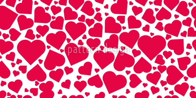 풀 하트 원활한 벡터 패턴 디자인