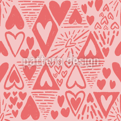 Argyle rencontre le c&oelig;ur Motif Vectoriel Sans Couture