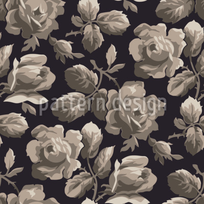 Roses ombrag&eacute;es Motif Vectoriel Sans Couture