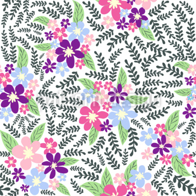 El poder de las flores Estampado Vectorial Sin Costura