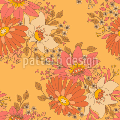 Blommig &ouml;versv&auml;mning S&ouml;ml&ouml;s vektorm&ouml;nsterdesign