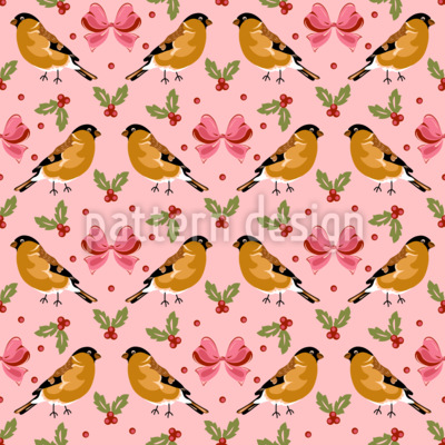 Vogels met strikken Naadloos vectorpatroon ontwerp