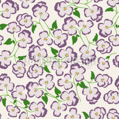 Flor de viola suave Estampado Vectorial Sin Costura