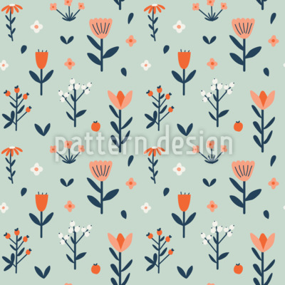 Flor del Norte Estampado Vectorial Sin Costura