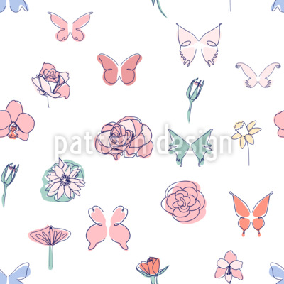 Una riga, un amore disegni vettoriali senza cuciture