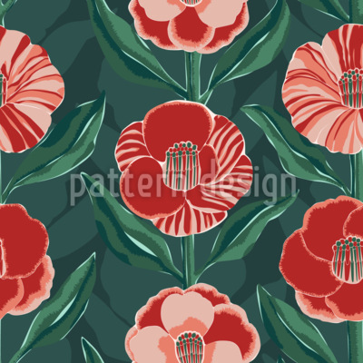 Camelia vintage disegni vettoriali senza cuciture