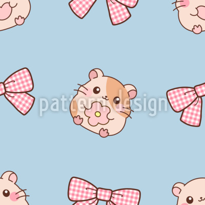 Sonho fofo de hamster Design de padr&atilde;o vetorial sem costura