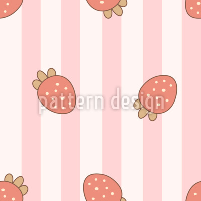 Rayas de fresa Estampado Vectorial Sin Costura