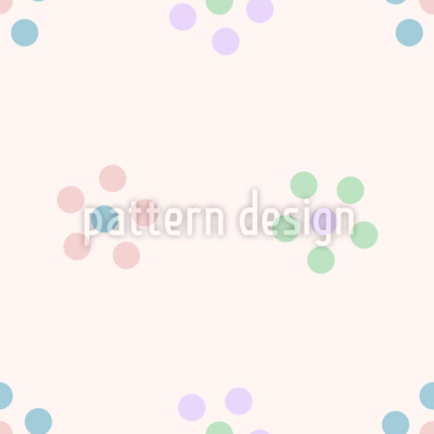 Flor de puntos Estampado Vectorial Sin Costura