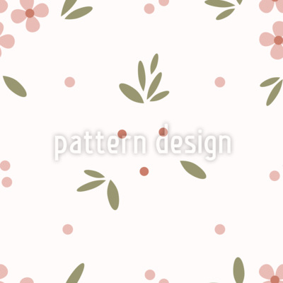 Acentos florales suaves Estampado Vectorial Sin Costura
