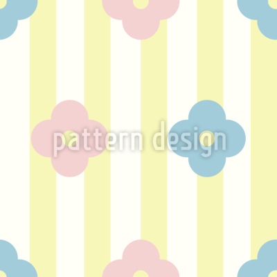 Flor rayada Estampado Vectorial Sin Costura