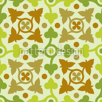 Cruces florales adornadas Estampado Vectorial Sin Costura