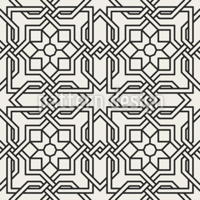 Azulejo intrincado e hipnotizante Estampado Vectorial Sin Costura