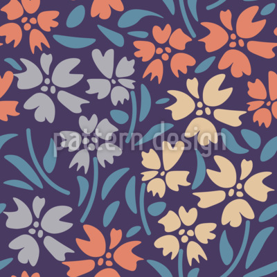 Organischer Blumentanz Nahtloses Vektormuster