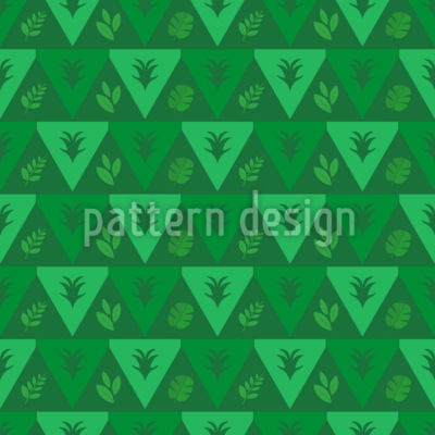 Floral Triangle Geometry Seamless Vector Pattern Design