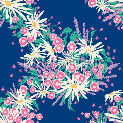 Dance of Bouquets Seamless Vector Pattern Design