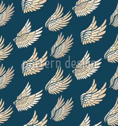 Alas doradas Estampado Vectorial Sin Costura