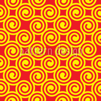 Elegante espiral Estampado Vectorial Sin Costura